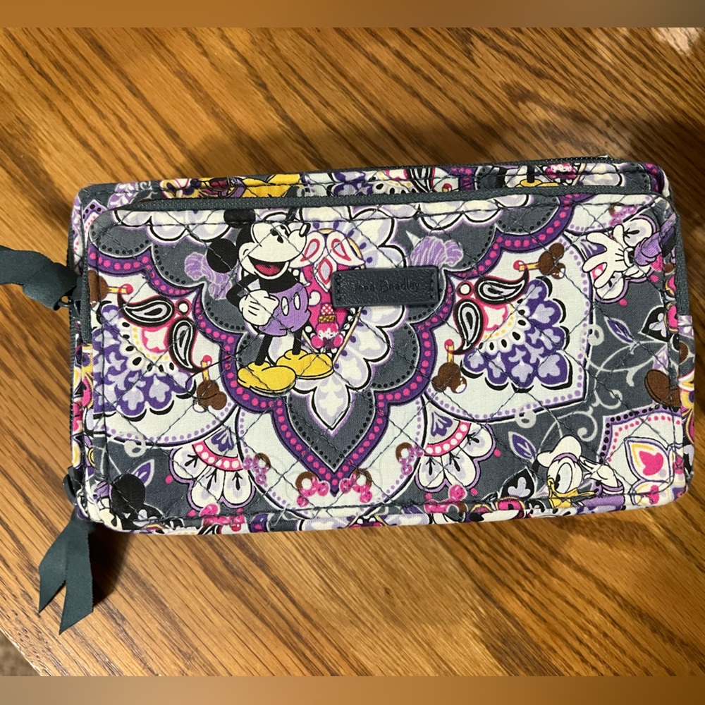Disney X Vera Bradley RFID cross body wallet in Sweet Treat Ditsy